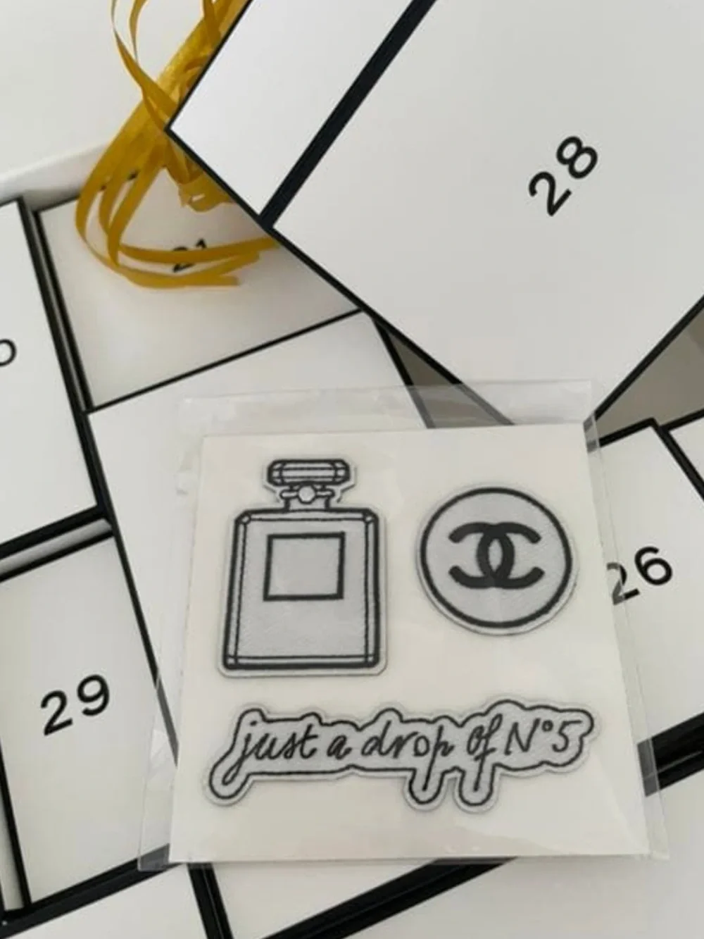 CHANEL N°5 Limited Edition Sticker & Embroidered Patch Bundle - Just A Drop
